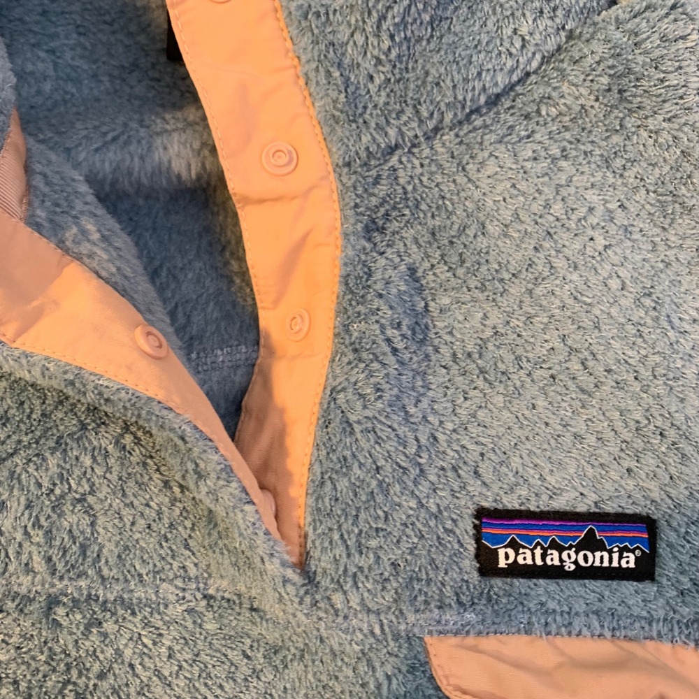 Patagonia Womens Re-Tool Snap-T Fleece Pullover Blue Peach Small 25442 - Picture 5 of 7